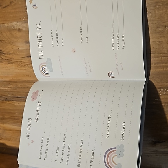 MOON & STARS BABY MEMORY BOOK: NEW WITH TAGS - Picture 3 of 4